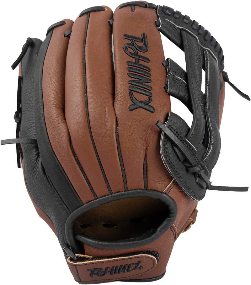 PHINIX Adult All Leather Baseball Slow-Pitch Softball Glove 12.5" - Image 4
